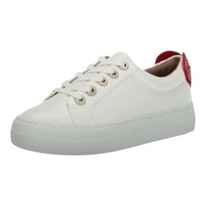 Betsy Johnson Heart Accent Cream and Red Women's Sneakers. Size 11 never worn.